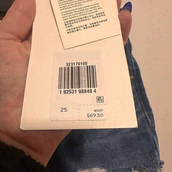 Levi's Distressed Blue Jean Shorts - Picture 6 of 6